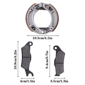 Juego de Pastillas y Zapatas de Freno de Disco Semimetálicas Delanteras y Traseras para Motocicleta Honda Cb1 <span class=keywords><strong>Cb</strong></span> <span class=keywords><strong>110</strong></span>, 1 Disco + 2 Tambores, Venta al Por Mayor - Product Image 2
