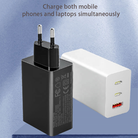 Cargador Rápido HNT 65W GaN de 3 Puertos 2C1A, Adaptador de Pared PPS con Carga Súper Rápida 2.0 para Samsung S24 S23 Ultra Galaxy, Enchufe para Reino Unido, UE y EE. UU.