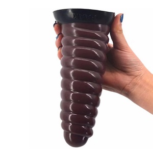 FAAK 25cm Long Silicone <b>Dildo</b> with Big Cup Strong Suction Butt Plug for Famale - Product Image 4