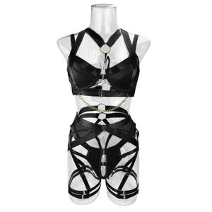 YILIMI Damen Luxus Dessous <span class=keywords><strong>3</strong></span> Stück Hochwertige blaue sexy Unterwäsche Strumpf bänder Exotische Sets Valentinstag Dessous - Product Image 5