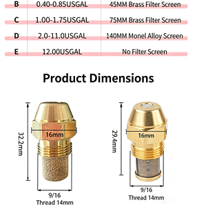 CYCO Nueva Boquilla de Latón para Quemador de Aceite Atomizador, Certificación ISO9001, 1 Año de Garantía, Patrones de Pulverización de Cono Hueco/Cono Sólido, 0.5-25 bar - Product Image 6