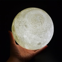 Globe Led tactile en forme de lune, impression 3D, personnalisable par Photo, rvb, luminaire décoratif d'intérieur, idéal pour la chambre d'un enfant