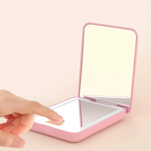 Portable LED Makeup <b>Mirror</b> 3X Magnifying Beauty <b>Mirror</b> <b>Plastic</b> Folding Touch Screen for Home Use - Product Image 6