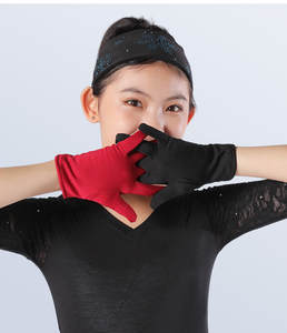LA CICOGNA Gants <span class=keywords><strong>de</strong></span> protection pour patinage artistique, imperméables, unis, à doigts complets, pour enfants, femmes et adultes, en coton/spandex, quatre paire - Product Image 1