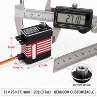 Servomoteur entièrement métallique XQ-POWER XQ-S2007D 7KG Mini Servo numérique sans noyau étanche haute vitesse pour vente en gros 6V-8.4V RC Glider