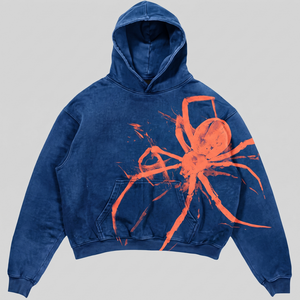 Sudadera con Capucha de Algodón Grueso de 400 g/m², Estilo Vintage Lavado al Ácido, Personalizada, con Estampado Gráfico, Estilo Y2K, Ropa Urbana para Hombre, 7772 - Product Image 1