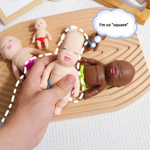 Muñeco Blandito Antiestrés para Bebés, Venta al por Mayor, Muñeco Fidget de Goma Negra para Adultos, de Tamaño Pequeño, Aprietable, de Rebote Lento, para Aliviar el Estrés - Product Image 4