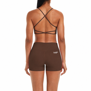 Leggings de yoga pour femmes en nylon et élasthanne, taille haute, anti-transparence, effet push-up, séchage rapide, avec soutien-gorge de sport, pour la gym, le yoga, la course et le fitness - Product Image 2