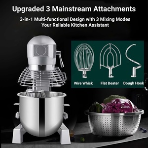 Mélangeur planétaire grande capacité avec bol de mélange de 30 L, vitesse réglable, pour la préparation culinaire, <span class=keywords><strong>le</strong></span> mélange des pâtes, pour restaurant, hôtel, <span class=keywords><strong>boulangerie</strong></span> - Product Image 5