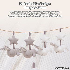 Parapluies en peluche mignons électriques pour berceau de bébé, jouet de cloche de <span class=keywords><strong>lit</strong></span> rotatif suspendu avec musique - Product Image 4