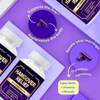 Complément de Soutien Hépatique Post-Consommation de Boissons à Marque Blanche, Capsules Liposomales DHM pour Soulager la Gueule de Bois avec Chardon-Marie et Multi-Vitamines