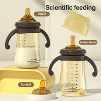 Tasse d'apprentissage et biberon 3-en-1 pour bébé en PP et silicone, sans BPA, écologique, avec paille et poignée – Meilleures ventes