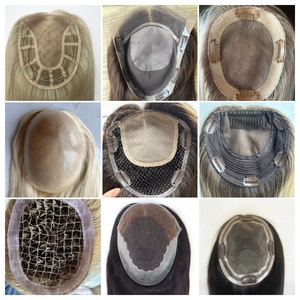 Großhandel Highlights Farbige Europäische Echthaar-Toupets Seidenbasis Wellig Body Wave Damen Blond Seidenbasis Toupet - Product Image 6