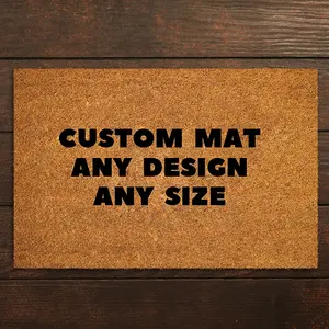 Outdoor Doormat Front Door Welcome Plain Coir Mat With Durable Non Slip PVC Outdoor Rug Custom Door Mats