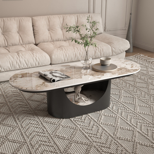 Mesa de Centro Extensible de Estilo Moderno con Panel de Abedul y Superficie de Piedra, para Sala de Estar, Diseño Creativo y <span class=keywords><strong>Popular</strong></span> en Internet - Product Image 1