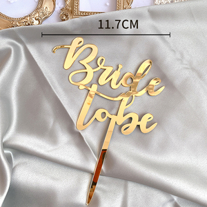 Nicro mariée à être mariée lettre gâteau TagShower Bachelorette thème fête fournitures acrylique gâteau Topper décoration de Table de mariage - Product Image 2