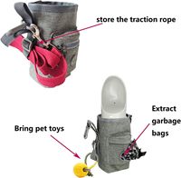 Pochette portable d'entraînement pour animaux de compagnie avec distributeur de sacs à crottes Sac de friandises portable pour chiot ou chaton Entraînement en plein air et voyage