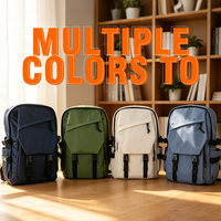Mochila para Portátil de Negocios, Casual, Impermeable, de Material PU, con Diseño de Múltiples Bolsillos Personalizado