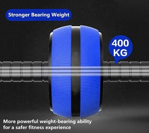 Ab Wheel Abdominal Lumbar Exercise with Extra Thick <strong>Knee</strong> Pad Mat EVA Foam TPR Unisex Workout Fitness <strong>Exerciser</strong> - Product Image 6