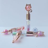 Nouveau style Huile à lèvres hydratante, brillante, longue durée, waterproof, végane, marque privée, changeante de couleur, avec porte-clés