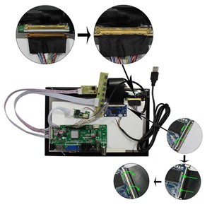 Carte de circuit imprimé personnalisée VGA 2AV et écran tactile PC B101UAN02.1 <span class=keywords><strong>10</strong></span>,1 pouces 1920x1200 écran LCD IPS - Product Image 4