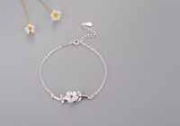 Persönlicher Neuer Kunst 925er Silber Schmuck Damen Kirschblütenbaum-Ast Beliebtes Armband Frauen