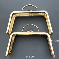 Fermoir Métallique Baiser Ancien Cadre Serrure Arche à Poignée Fleur pour Sac à Main, Porte-Monnaie, Portefeuille, Fabrication Artisanale