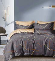 Prix d'usine, ensemble de literie 100% coton, imprimé semi-réactif personnalisé, ensemble de housse de couette
