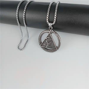 Ouroboros共济会标志男士吊坠不锈钢男士项链 - Product Image 4