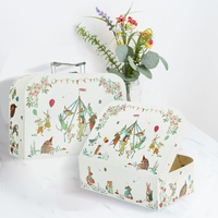 Nouvelle conception de boîte-cadeau en carton artisanal avec poignée, pour jouets, vêtements, emballage de cadeaux pour bébés