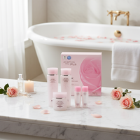 Ensemble de soins de la peau hydratant intense à l'effet floral 3W CLINIC Corée, soin du visage nourrissant à l'acide hyaluronique, exfoliant