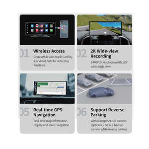 DDPAI M5S Estéreo Inteligente para Auto con Pantalla Táctil LCD IPS de 8.9 Pulgadas, Grabación Ultra Gran Angular de 1080P - Product Image 4