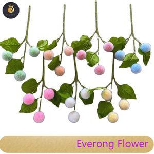 <span class=keywords><strong>Flores</strong></span> artificiales al por mayor baratas 3 tenedores bola de <span class=keywords><strong>lana</strong></span> <span class=keywords><strong>flores</strong></span> artificiales - Product Image 3