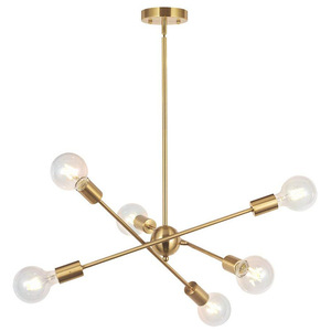Modern Multi-head Chandelier LED Round Chrome Home <b>Lighting</b> Fixture for Living Room Bedroom <b>Dining</b> Room - Product Image 5