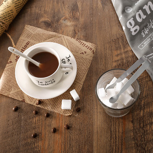 Plump Stainless Steel Ice Tongs Reusable Bar Tools For Coffee Sugar Cube Clips - Product Image 1