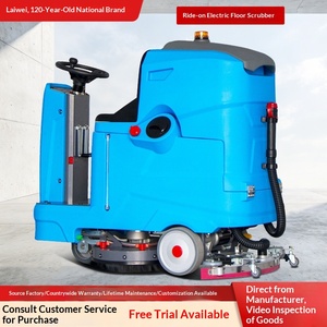 Ride-On Scrubber Industrial Floor Washing Machine Sweeping Mopping Integrated Floor Washing Machine for Shopping Malls Factory - Product Image 1