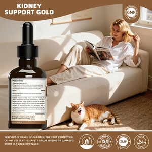 Suplemento Líquido para la Salud Renal Felina OEM/ODM Advanced Feline Renal Matrix Gold de 59 ml para una Función Renal Estable - Product Image 3