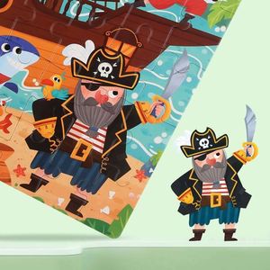 Livre de puzzle magnétique 3-en-1 pour tout-petits, série Rêve de transport : Princesse, Dinosaure, Astronef, Pirate - Product Image 5