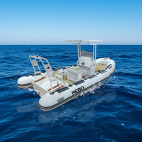 Bateau pneumatique rigide de luxe à grande vitesse de 19 pieds, coque en aluminium en forme de V profond, DL RIB 560 Orca/Hypalon/PVC, pour le plaisir