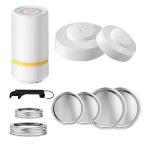 New Plastic DIY Elétrica Portátil Bomba De Vácuo Pode Abridor Selador De Vácuo Mason Jar Sealer Portable Set Acessórios De Cozinha