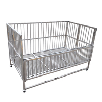 LIZE PET Cage en acier inoxydable pour animaux domestiques Cage extérieure pour chiens de course à pied Chenil en métal