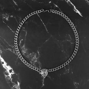 Colliers et pendentifs en acier inoxydable avec chaînes cubaines tête de lion, bijoux de style Hip Hop Rock, produits verts - Product Image 6