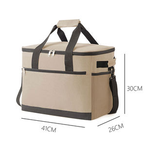 Venta al por mayor de bolsas térmicas para entrega de alimentos, bolsas refrigeradoras de gran capacidad para acampar al aire libre, bolsa refrigeradora aislada para Picnic con correas/ - Product Image 6