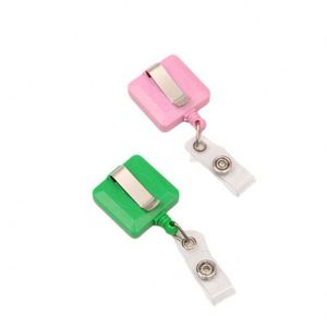 New Product High Quality Custom Advertising logo Luxury Round Plastic Badge Reel for Teachers - Product Image 2