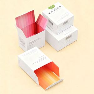 Boîte cosmétique réutilisable écologique en carton blanc personnalisé avec paillettes dorées, directement du fabricant, pour nettoyant visage - Product Image 2