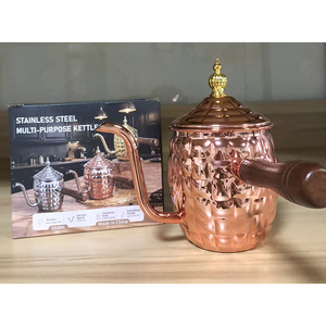 Cafetière portable à filtre manuel - 550 ml, poignée en bois résistante à la chaleur avec une buse fine pour la préparation du café - Product Image 3