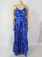 Robe Maxi Grande Taille Femme En Gros, Imprimé Numérique Sexy, Dos Nu, Grande Robe Fluide à Bretelles