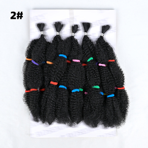Vente en gros de lots de Nobles de 14 pouces <span class=keywords><strong>Kinky</strong></span> Twist de meilleure qualité, or, <span class=keywords><strong>Afro</strong></span>, mèche en vrac, 20 brins/paquet, tresse au crochet - Product Image 4