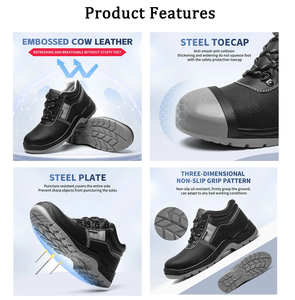 Botas de Seguridad JIANKUN CE Antideslizantes, Antipinchazos y Antiesmagamiento para Hombre, Calzado de Trabajo Resistente con Puntera de Acero para Minería, Industria y Construcción - Product Image 2