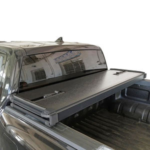 Couverture de benne rigide pliable et imperméable pour <span class=keywords><strong>Chevrolet</strong></span> <span class=keywords><strong>Silverado</strong></span> HD Crew Cab 1500/2500/3500 (2015-2018) – Compatible avec les benne standard, courtes et longues - Product Image 1